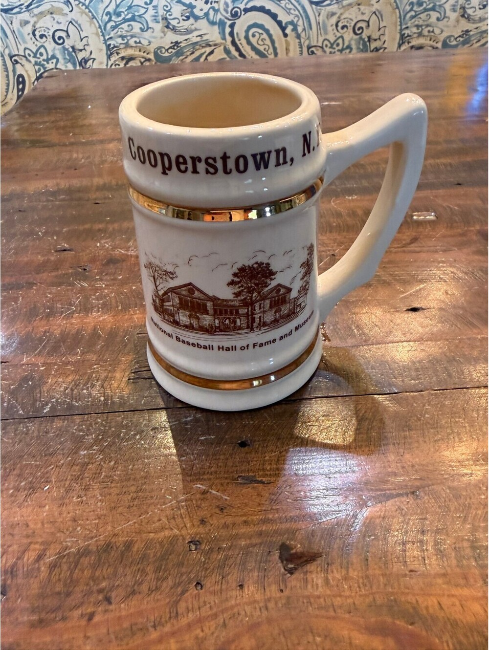 Ceramic Beer Stein National Baseball Hall of Fame and Museum Souvenir Mug Cooper